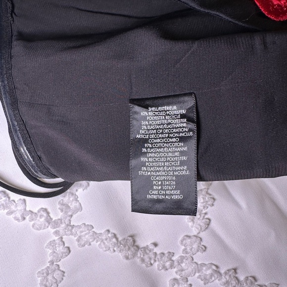 Alice + Olivia Black Top with Red Floral Design - Picture 5 of 7